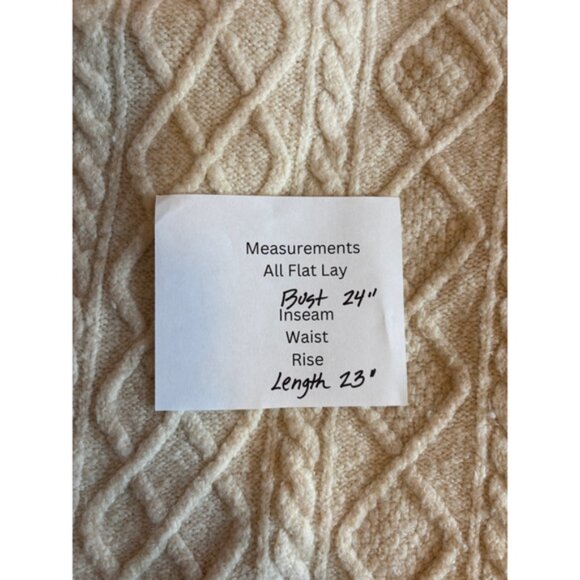 J Crew Ivory Cable Knit Mock Neck Sweater Merino Wool Blend Alpaca Pullover - Picture 11 of 11